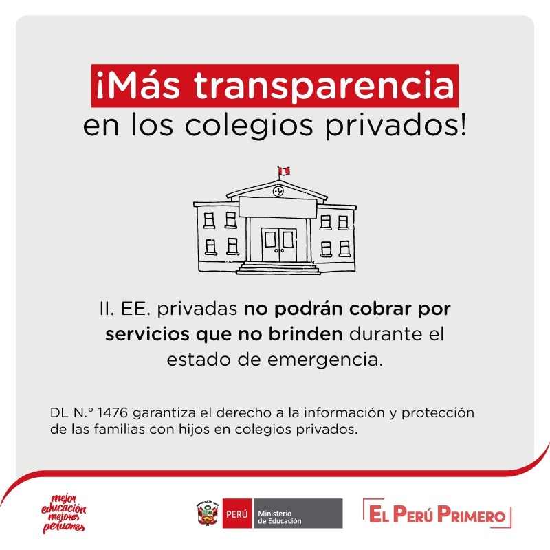 MAS TRANSPARENCIA EN LOS COLEGIOS PRIVADOS