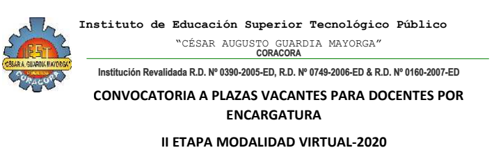 CONVOCATORIA A PLAZAS VACANTES PARA DOCENTES POR ENCARGATURA